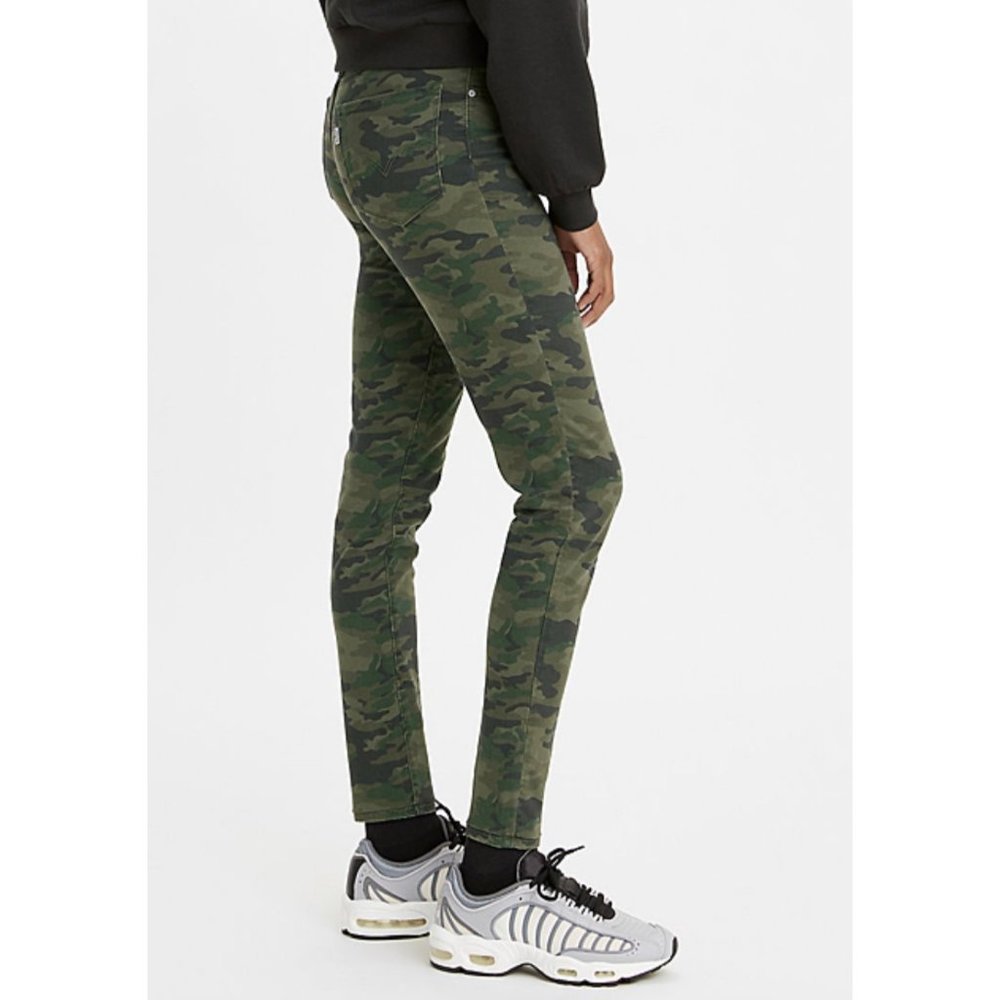 Levi's Andie Green Camo 721 High-Rise Skinny Jeans Women Size 26